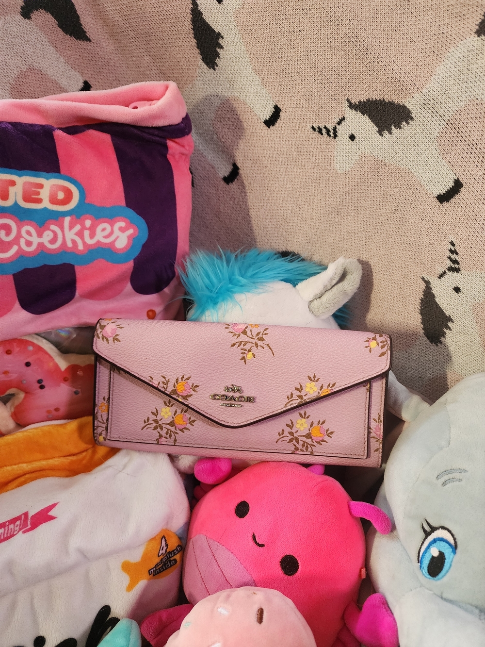 🌸 Coach Cross Stitch Floral Soft Envelope Wallet 🌸